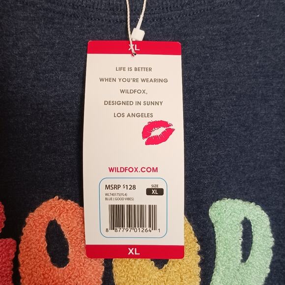 Wildfox Good Vibes Oversized Sweatshirt NWT - Picture 5 of 10